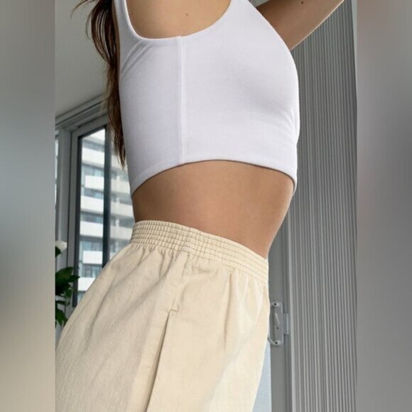 Aritzia Wilfred Free Nova 7" Boxer Shorts High Rise waist  Linen Cotton Size XS - Picture 8 of 15